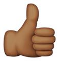 thumbs up brown